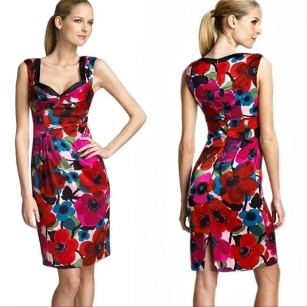 NANETTE LEPORE 100% silk sheath dress Size 2 EUC